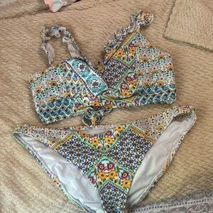 Colorful Patterned Bikini Set